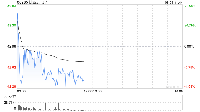 兴证国际：维持比亚迪电子“增持”评级 25H1盈利能力改善